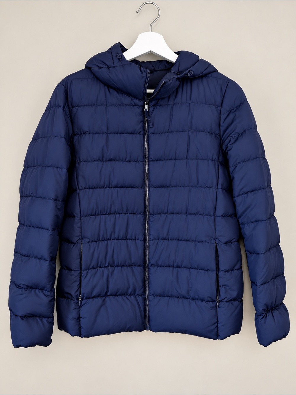 Uniqlo Women’s Navy Ultra Light Down Puffer Parka Jacket M with Hood Packable